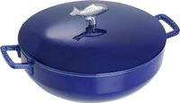 STAUB Cocotte poisson, Fonte, bleu foncé, 28 cm