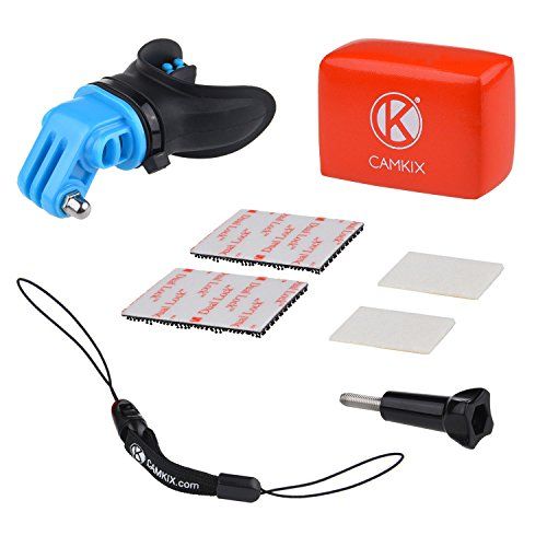 CAMKIX Surf mondhouderset voor GoPro Hero 4, Black, Silver, Hero, Hero +, Hero LCD+, 3+, 3, 2, 1 - handsfree oplossing voor water-action-sport - ademende ventilatiesleuven