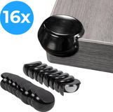 Nuvance Hoekbeschermers Baby - 16 stuks - Zwart
