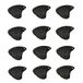 Sharkfin GP107 Plectrum/Pick, Zweden Relief, 1,15 mm, extra hard zwart, 12 stuks