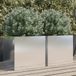 VidaXL Jardinière 2 pcs 42x40x39 cm acier inoxydable couleur argent