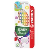 STABILO EASYcolors - Ergonomische Kleurpotloden voor linkshandigen - Etui met 6 kleuren