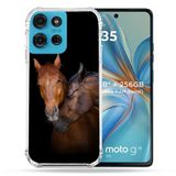 Cokitec Versterkte hoes voor Motorola G75 5G Animal Paard Bruin