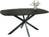 Lizzely Garden & Living Eettafel Deens ovaal 160cm zwart Hero ovale eetkamer tafel