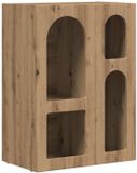 vidaXL Dressoir ELST Artisan Eiken 59 x 35 x 80.5 cm Bewerkt hout