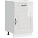 Kalmar Armoire de cuisine meuble de cuisine blanc brillant bois d'ingénierie