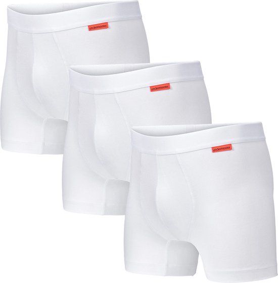 Undiemeister Boxershort Multipack - Men's Underwear - Mellowood - Boxer Briefs - Chalk White - 3-Pack - XS