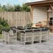 Maison Exclusive - Ensemble de jardin pour extérieur, composé de 11 pièces avec coussins, en polyrotin gris clair