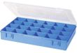 Boîte de rangement pour vis - 24 compartiments - Bleu - 22,5 x 33,5 x 5,5 cm