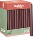 Bolsius - Gladde Dinerkaarsen - Bordeauxrood - 50 Stuks - 24,5 cm