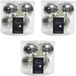 Decoris Kerstballen - 18x st - zilver - 8 cm - glas - glans en mat - glazen kerstboomversiering