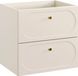 Sanae Meuble de salle de bain sous lavabo, 60 cm, beige, avec façade fraisé