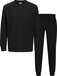 JACK & JONES Bestseller Huispak heren - Loungeset heren - Mannen pyjamapak met lange mouwen - L - Zwart
