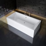 Badland QUADRO ligbad 165 x 75 cm wit met styropor ombouw