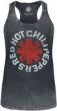 Red Hot Chili Peppers Distressed Logo Dames Tanktop - zwart - XL