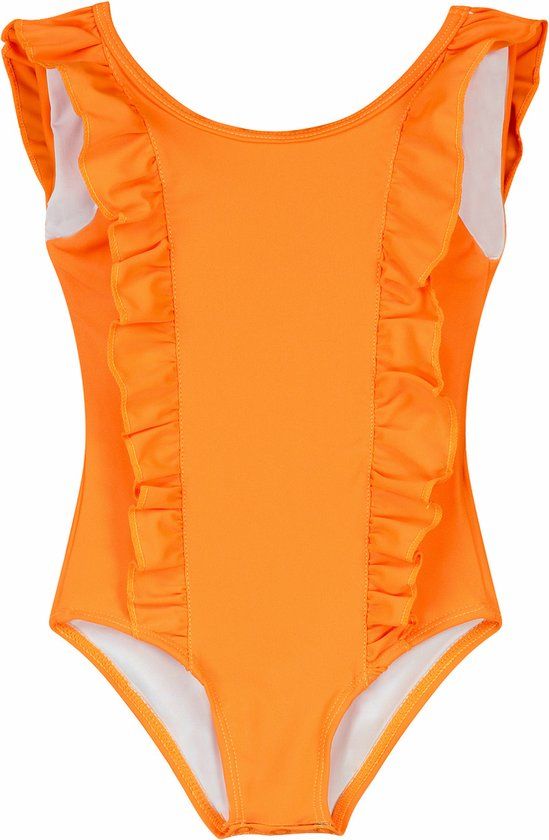 Supercute Baby Badpak Oranje met Drukknopen Maat 74/80