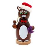 Dekohelden24 Trendy moderne houten rookfiguur kat, in donkerbruin, ca. 13 cm
