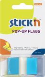 Stick'n Index tabs - 45x25mm - Blauw - Rechthoekig - 50 tabs