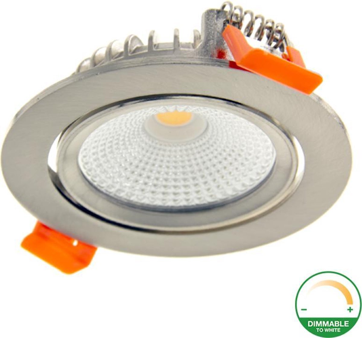 - Led Inbouwspot - Slim-Fit - Varda - 23mm - Dimbaar - 5W - Zilver - Dim2Warm