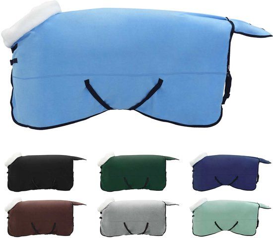 vidaXL Paardendeken Volledig Aqua 155 cm Polar fleece