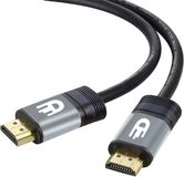 Drivv. Premium HDMI Kabel 2.0 - Ultra HD 4K 60Hz - HDMI naar HDMI - Geschikt voor gameconsoles - 10 meter - PVC - Grijs