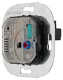 Thermostat de chauffage, mécanique, plage de température de +5 à +45 °C, à encastrer, couleur argent