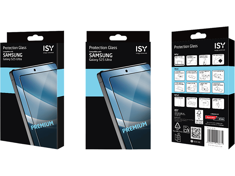 ISY Ipg-5209-2.5d Screen Protector for Samsung Galaxy S25 Ultra - Transparent