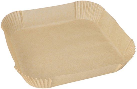 Papstar 100 Bakpapier 23 cm x 23 cm bruin voor heteluchtfriteuses