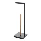 WELL HOME Natureo Toiletpapierhouder, zwart, Ø 20 x 64,5 cm