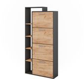 Vicco Orlando Schoenenkantelaar – 80 x 166.1 cm met 4 compartimenten Eik goud/antraciet