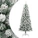vidaXL Kunstkerstboom met scharnieren en sneeuw 210 cm