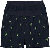 JP 1880 - Heren - Boxershorts FLEXNAMIC® OEKO-TEX set van 2 onderbroek - Navy blauw - Maat L