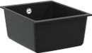 vidaXL - Wasbak - 80% Kwarts en 20% Hars - 370 x 460 mm - Zwart