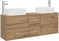 vidaXL Badkamerkastenset 3 st Artisanaal eiken 53 x 34,5 x 63 cm
