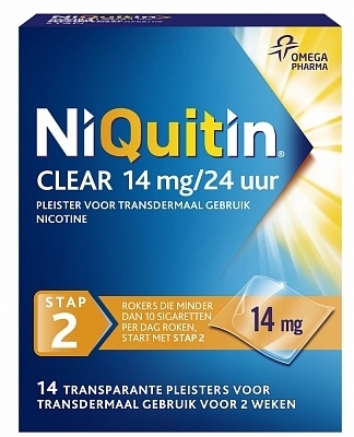 Niquitin Clear Patch Stap 2 14mg