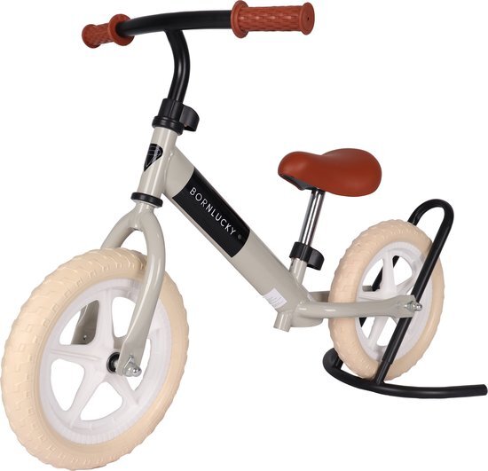 Born Lucky Loopfiets / Balance Bike Verstelbaar Stuur &amp; Zadel - Olive