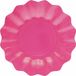 Givi Italia Feestbordjes - schulprand - 8x - fuchsia roze - rond - papier/karton - 27cm