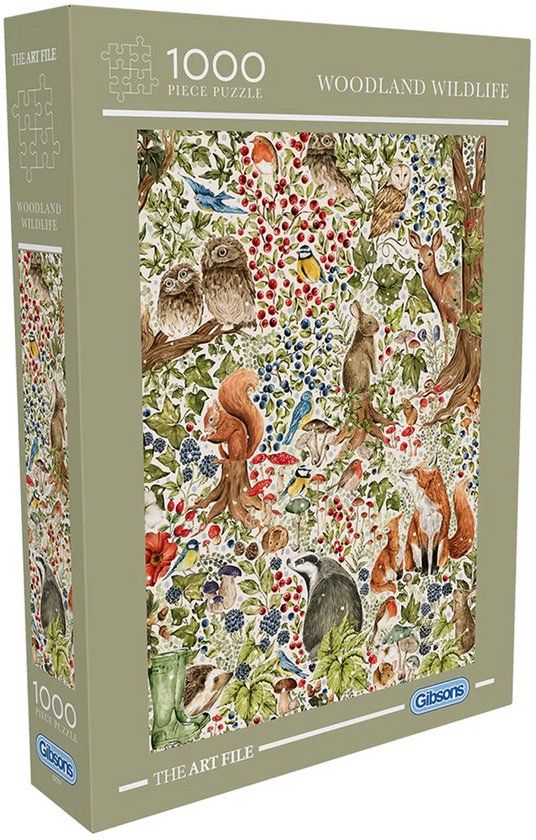 Gibsons Woodland Wildlife Legpuzzel voor volwassenen - 1000 stukjes