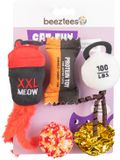 Beeztees Tapas Kattenspeelgoed - Kattenspeeltjes - Met krinkelfolie - 6 speeltjes - Pluche