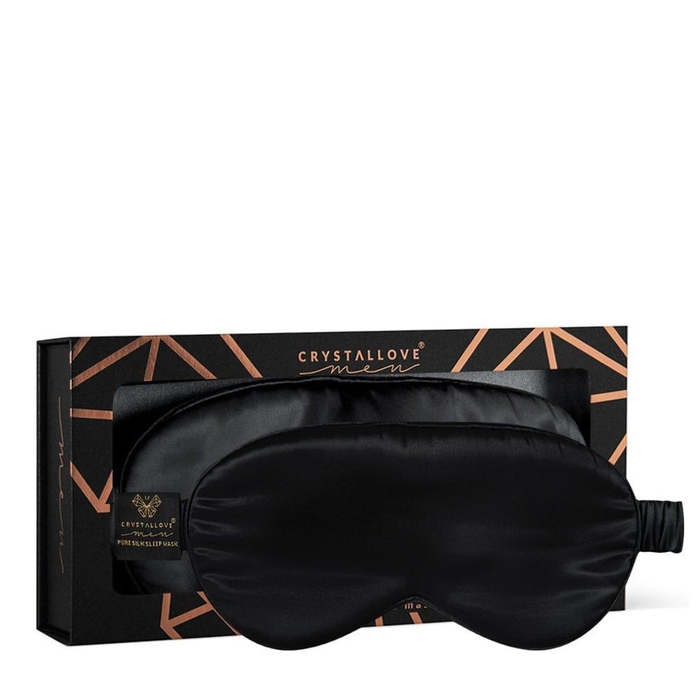 Crystallove Men Silk Eye Mask - Slaapmasker