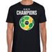 Brazil WK supporter t-shirt - we are the champions met Braziliaanse voetbal - noir - hommes - vêtements / shirt M