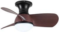 CristalRecord Plafondventilator Epona Mini Ø 64 cm hout zwart
