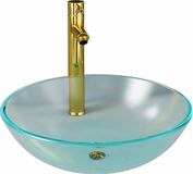 vidaXL - Wastafel - met - kraan - en - pop-up - afvoer - mat - gehard - glas