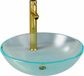 vidaXL - Wastafel - met - kraan - en - pop-up - afvoer - mat - gehard - glas