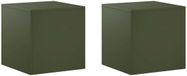 vidaXL Plantenstandaard 2 stuks Olijfgroen 40 x 40 x 40 cm Staal