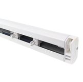 time4blinds - Rail voor Lamellenjaloezieën - Complete set met Lamellenwagentjes en Bedieningsmechanisme met Parelketting - Gemakkelijk Verschuiven van de Lamellen - Wit, 2100 mm