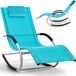 Tillvex Chaise longue de jardin bleue