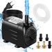 Pompe d'aquarium - Pompe submersible - 25 W - 2000 l/h - Pompe fontaine noir - Pour aquarium, étang et hydroponie