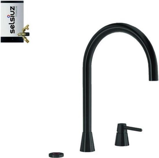 Selsiuz kranen Selsiuz Osiris Cone Counter 3-in-1 Gun Metal Zwart RVS Combi Boiler - 350457
