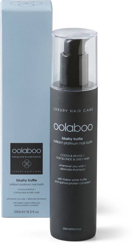 Oolaboo blushy truffle brilliant platinum hair bath